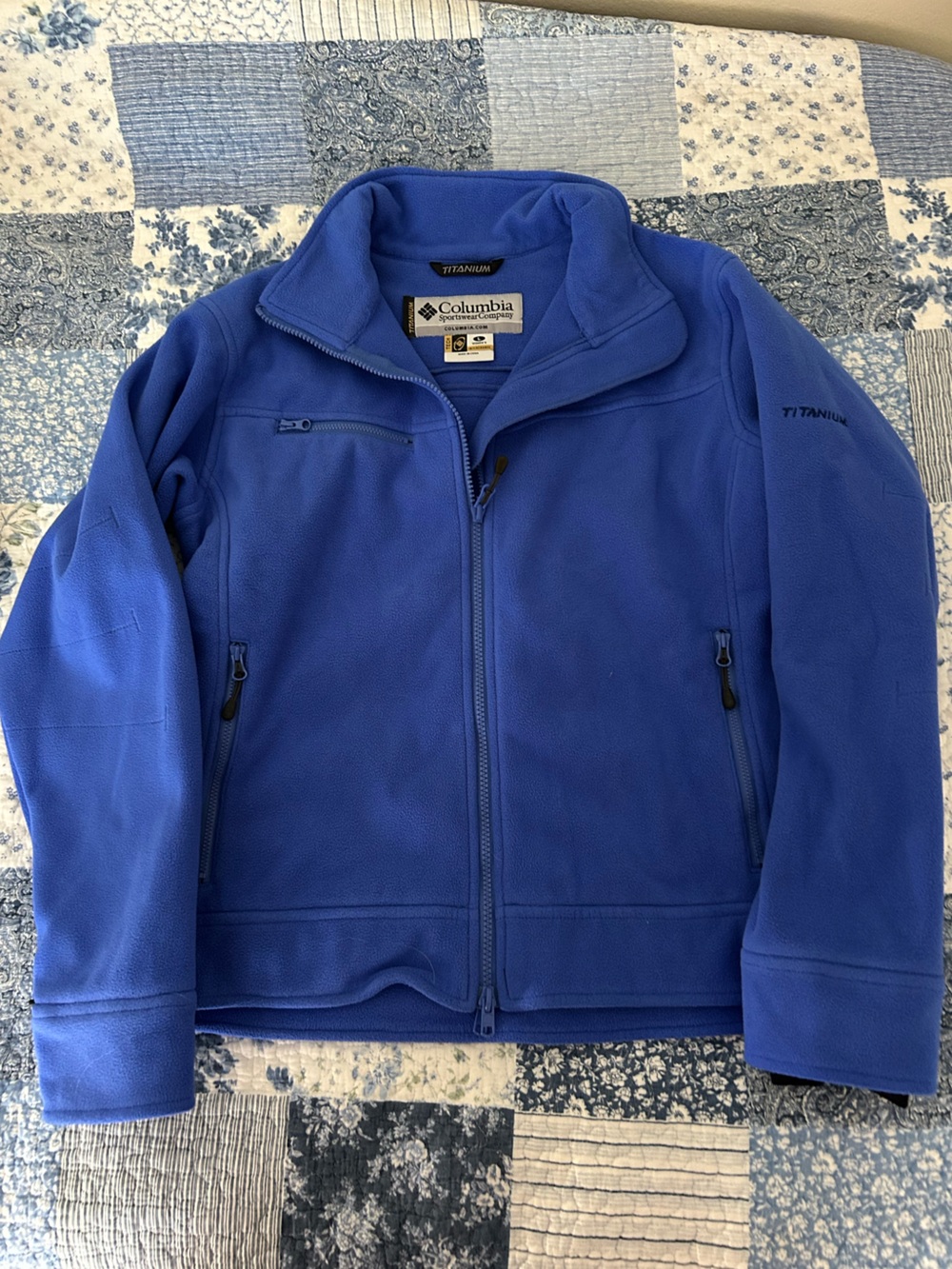 Columbia Women’s Royal Blue Full-Zip Lightweight Fleece Jacket
